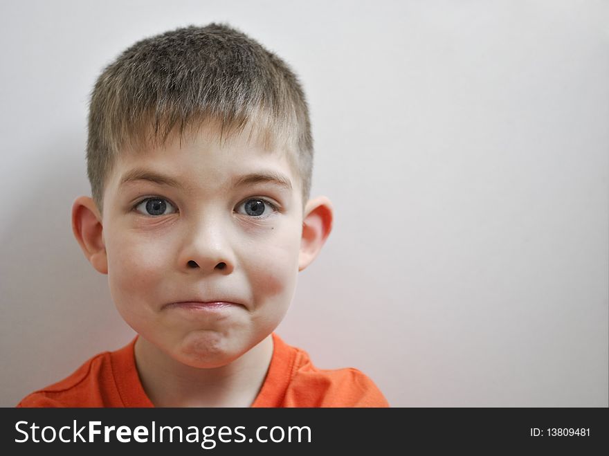 Six year old boy portrait. Six year old boy portrait