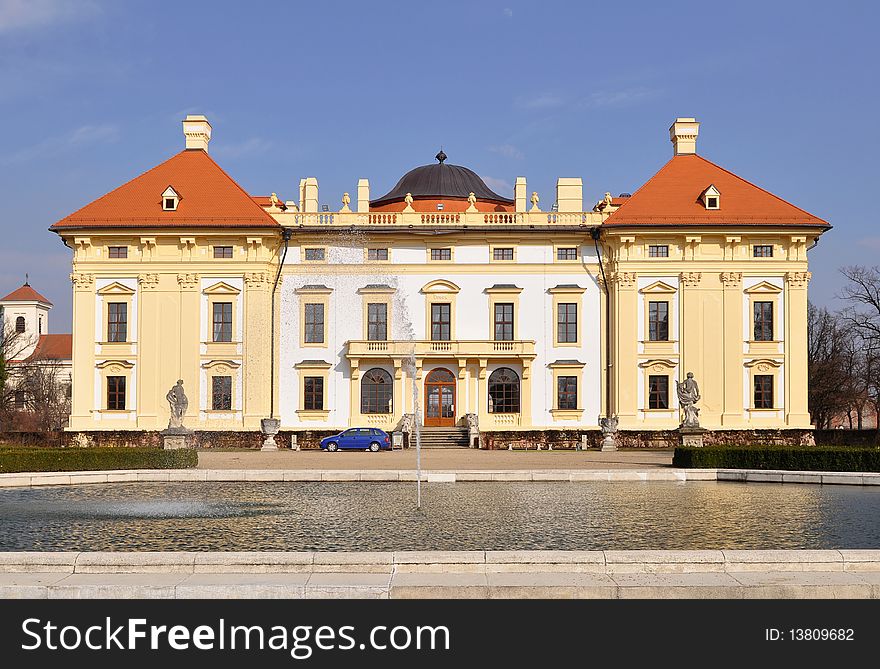 Beautiful castle Slavkov-Austerlitz,Czech republic