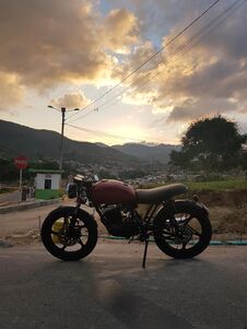 Cafe Racer Ready To Road Royalty Free Stock Image Cafe Racer Ready To Road Royalty Free Stock Image