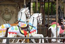 Horses On Merry-go-round Stock Images Horses On Merry-go-round Stock Images
