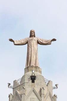Sagrat Cor S Jesus Christ Statue Royalty Free Stock Photography Sagrat Cor S Jesus Christ Statue Royalty Free Stock Photography