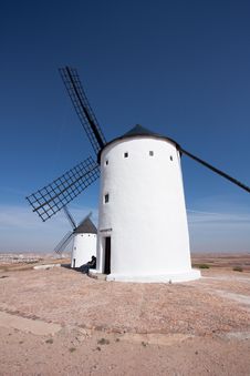 Two Spanish Windmills Royalty Free Stock Photography Two Spanish Windmills Royalty Free Stock Photography