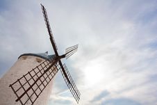 Windmill Against Cloudy Sky Royalty Free Stock Images Windmill Against Cloudy Sky Royalty Free Stock Images
