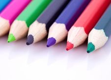 Color Pencils Isolated On White Royalty Free Stock Photo