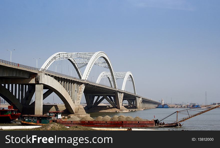 Shengmi Bridge in Nanchang, China, summer shooting