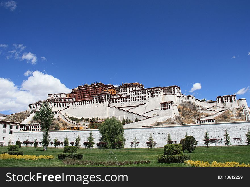 Polata palace in Lhasa, Tibet. Polata palace in Lhasa, Tibet