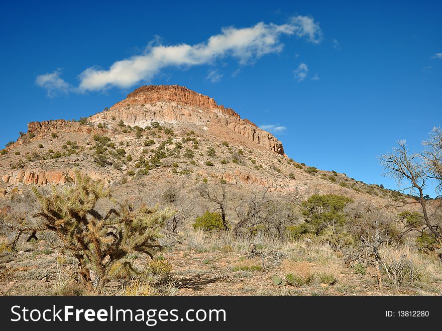 A mesa in the Mojave National Preservation