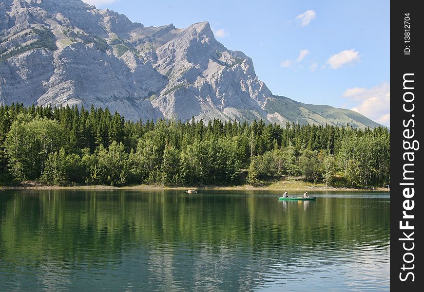 Mountain lake in Kananaskis Alberta near Banff