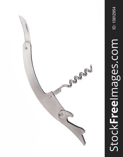 Series. corkscrew isolated on white background