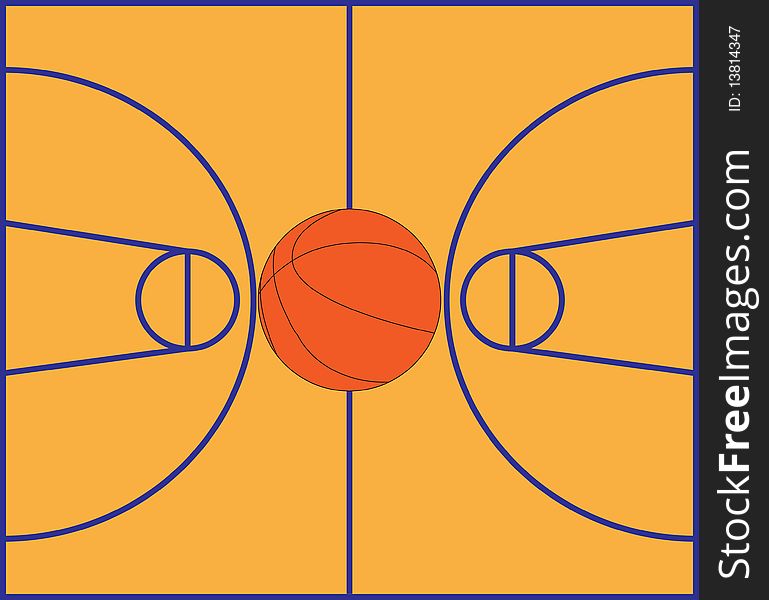 Basketball pitch.
basketball pitch illustration.