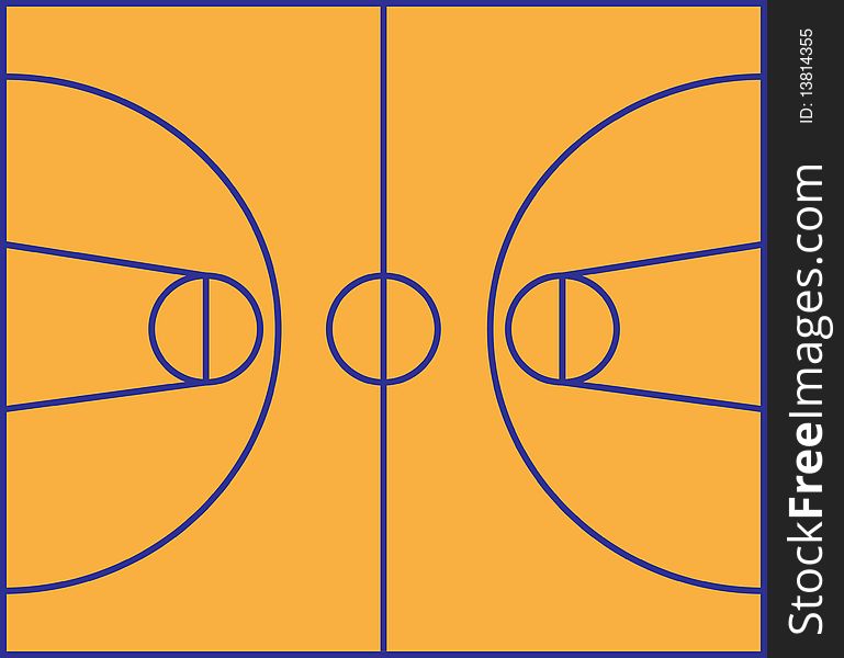 Basketball pitch. basketball pitch illustration.