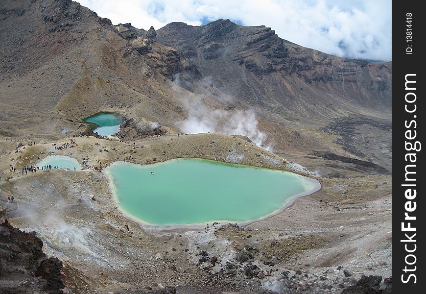 Emerald Lakes on the Tongariro Crossing