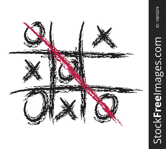 Noughts and crosses game