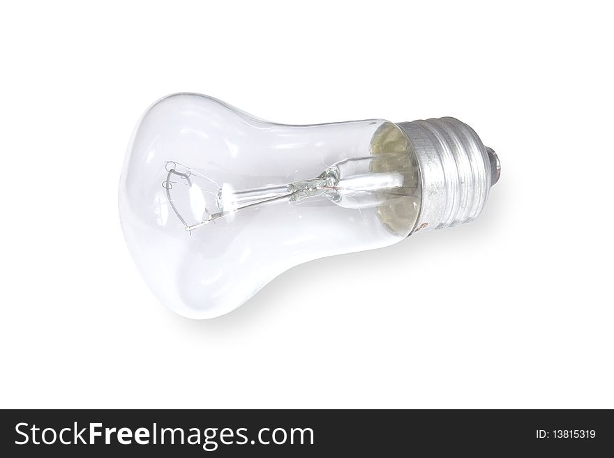 Electric lamp isolated on white with clipping path