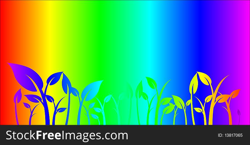 Plants silhouette isolated, vector illustration