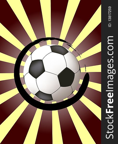 Abstract design with soccer ball