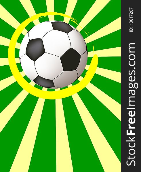 Abstract design with soccer ball, vector illustration