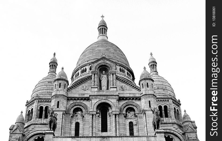 Sucre Coeur church in Montmartre. Sucre Coeur church in Montmartre