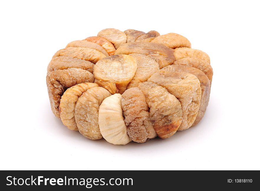 Dried figs isolated on a white background