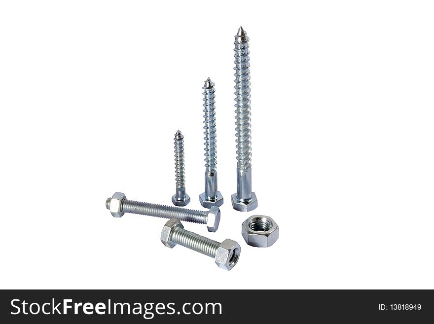 Assorted screws nuts and bolts