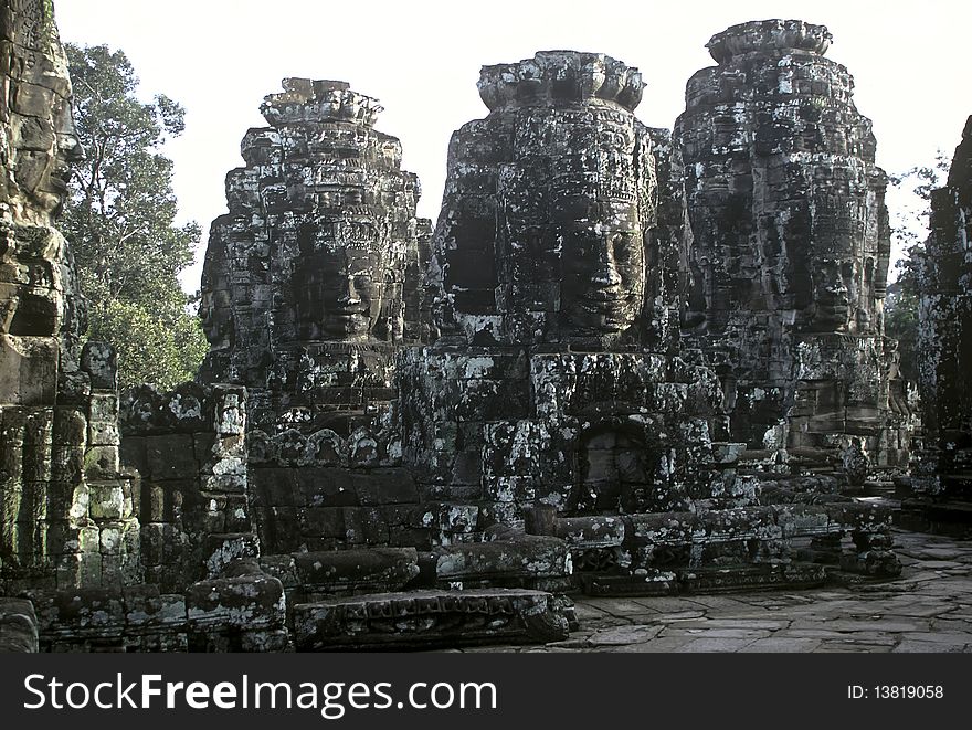 Three Stone Faces, Cambodia