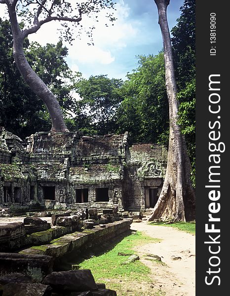 Ruin in the temple complex of Angkor Wat, Cambodia