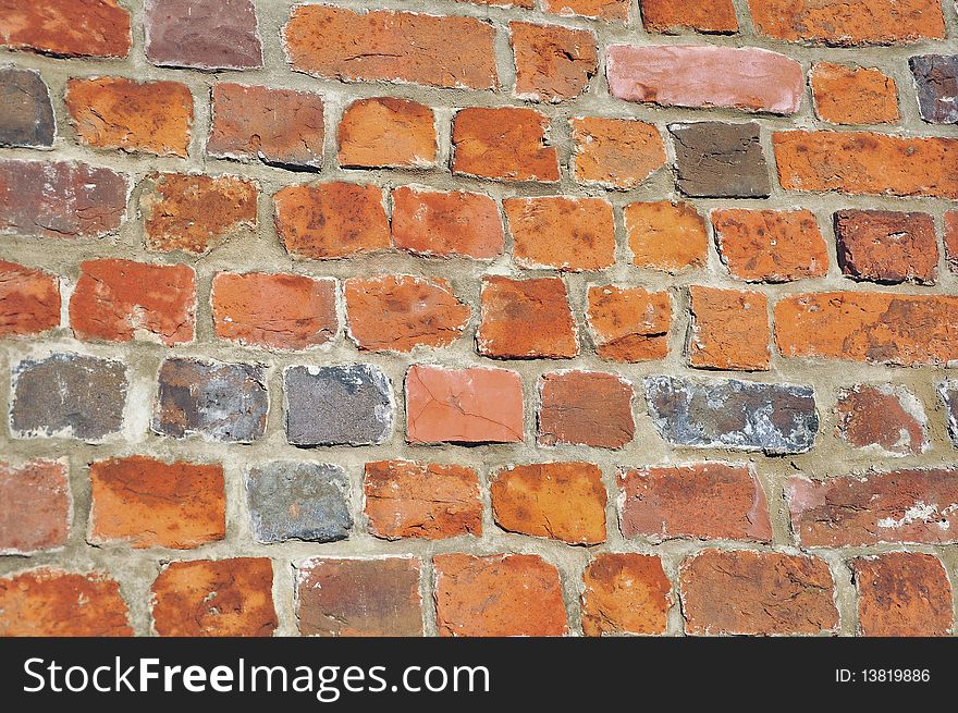 A view of a red brick wall