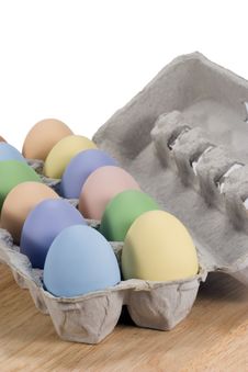 Colored Eggs In Carton Stock Photos Colored Eggs In Carton Stock Photos