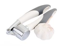 Garlic Press Isolated On White Royalty Free Stock Photo Garlic Press Isolated On White Royalty Free Stock Photo