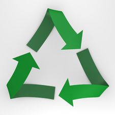 A Stylish Recycle Sign - A 3d Image Royalty Free Stock Images A Stylish Recycle Sign - A 3d Image Royalty Free Stock Images