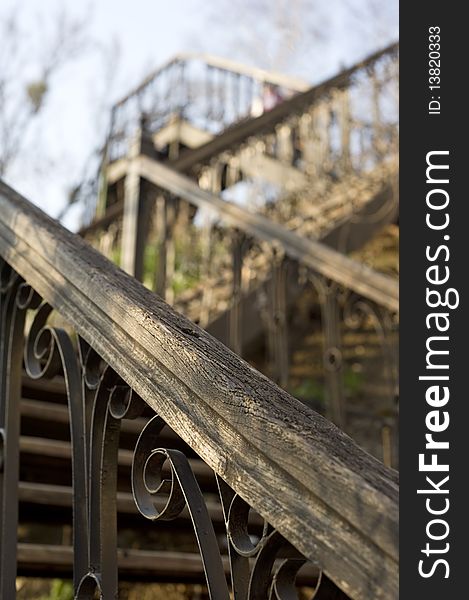 Old fashioned metal stairs 1. Old fashioned metal stairs 1