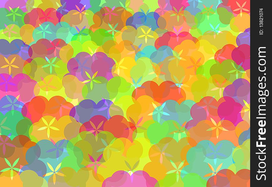 Abstract background from color flowers