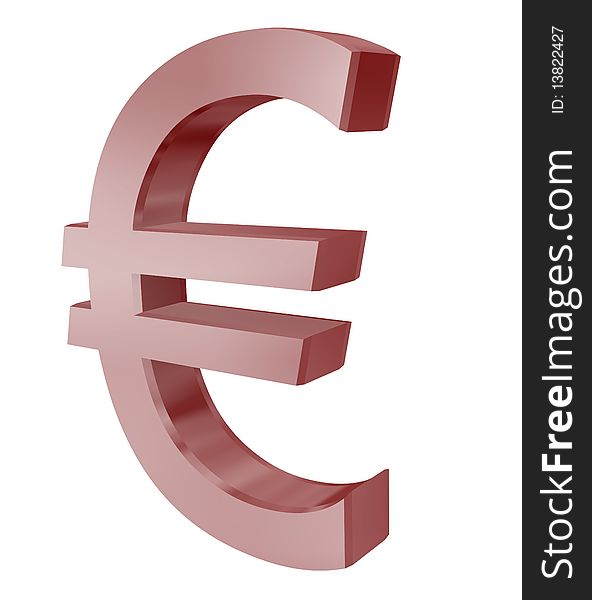 3d render series: euro symbol