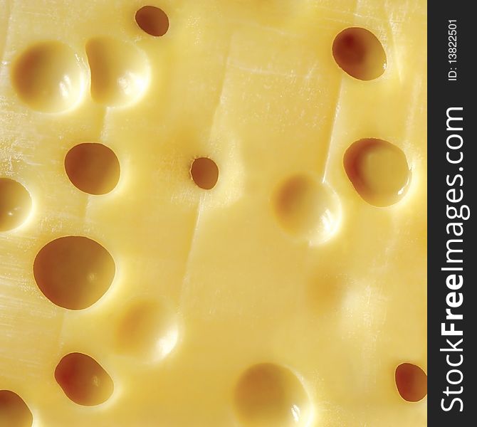 Piece of fresh fragrant cheese macro