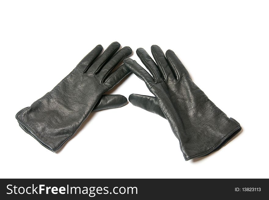 Black Leather Gloves