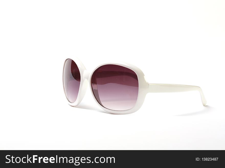 White Sunglasses isolated on a white background