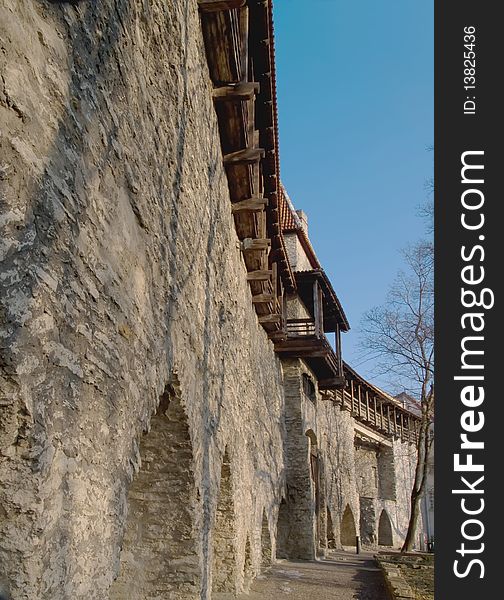 Fortification in medieval Tallinn, capital of Estonia, Baltic Republic