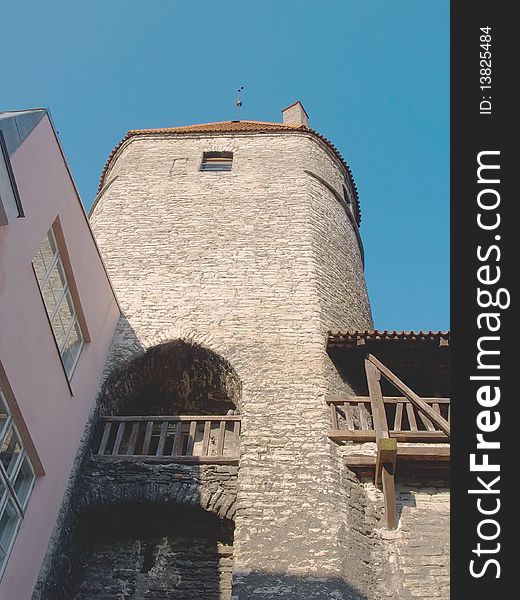 Fortification in medieval Tallinn, capital of Estonia, Baltic Republic