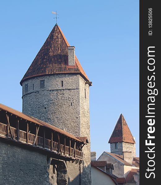 Fortification in medieval Tallinn, capital of Estonia, Baltic Republic