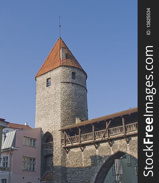 Fortification in medieval Tallinn, capital of Estonia, Baltic Republic