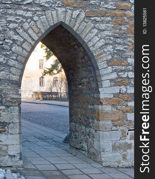 Fortification in medieval Tallinn, capital of Estonia, Baltic Republic