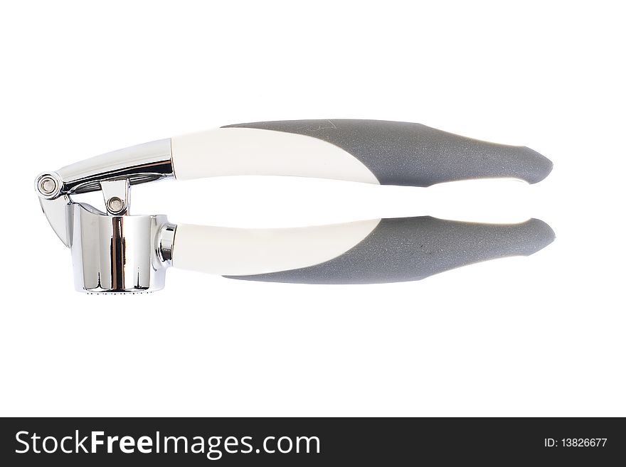 Series. Garlic press isolated on white