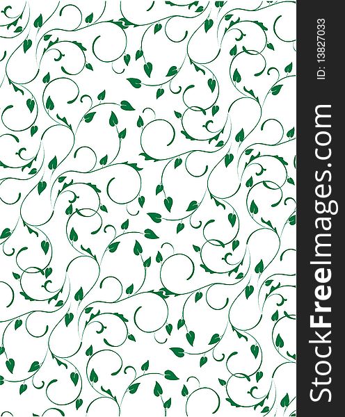 Green Flower Seamless Pattern