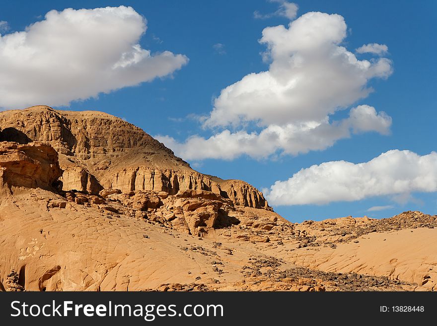 Rocky desert landscape near Eilat in Israel