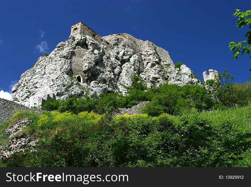 Ruins of Devin castle in Slovakia