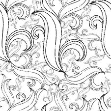 Seamless Grunge Abstract Twirl Pattern Stock Photography