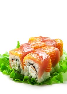 Salmon And Tuna Roll Stock Photos Salmon And Tuna Roll Stock Photos