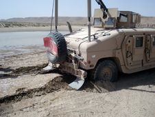 US Army Humvee Stuck In Sand Stock Photography US Army Humvee Stuck In Sand Stock Photography