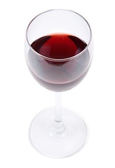 Tall Wine Glass Red Wine Stock Photo