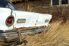 Rear End Of An Abandoned Car Stock Photos Rear End Of An Abandoned Car Stock Photos